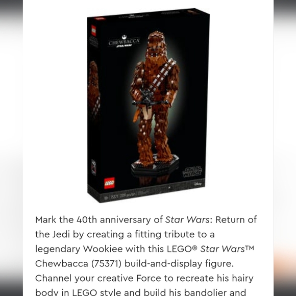 New LEGO Star Wars Chewbacca #75371 - Picture 9 of 11